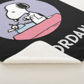 pinda's | Snoopy bij de schrijfmachine Sherpa Deken (3/4)