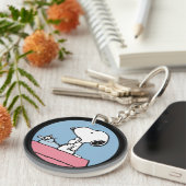 pinda's | Snoopy bij de schrijfmachine Sleutelhanger (Voorkant Rechts)