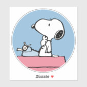 pinda's | Snoopy bij de schrijfmachine Sticker (Vel)