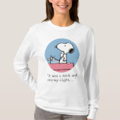 pinda's | Snoopy bij de schrijfmachine T-shirt (Voorkant)