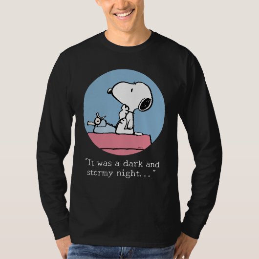 pinda's | Snoopy bij de schrijfmachine T-shirt (Voorkant)