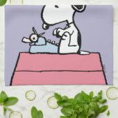pinda's | Snoopy bij de schrijfmachine Theedoek (Gevouwen)