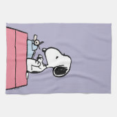 pinda's | Snoopy bij de schrijfmachine Theedoek (Horizontaal)