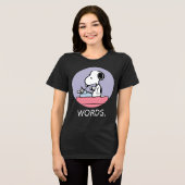 pinda's | Snoopy bij de schrijfmachine Tri-Blend Shirt (Voorkant volledig)