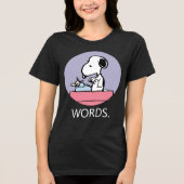 pinda's | Snoopy bij de schrijfmachine Tri-Blend Shirt (Voorkant)