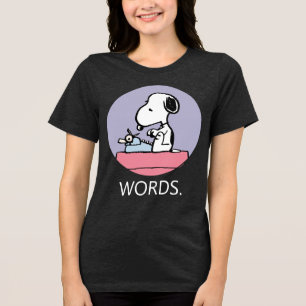 pinda's   Snoopy bij de schrijfmachine Tri-Blend Shirt