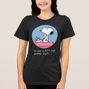 pinda's   Snoopy bij de schrijfmachine Tri-Blend Shirt
