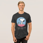 pinda's | Snoopy bij de schrijfmachine Tri-Blend Shirt (Voorkant volledig)