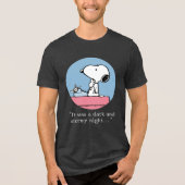 pinda's | Snoopy bij de schrijfmachine Tri-Blend Shirt (Voorkant)