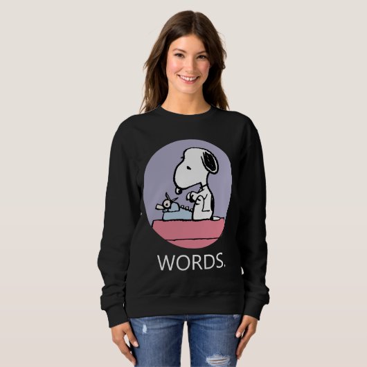 pinda's | Snoopy bij de schrijfmachine Trui (Voorkant volledig)