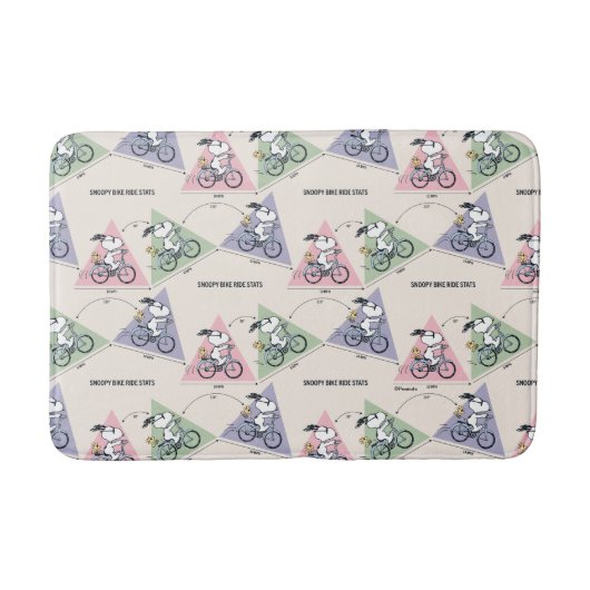 pinda's | Snoopy Bike Ride Stats Badmat (Voorkant)