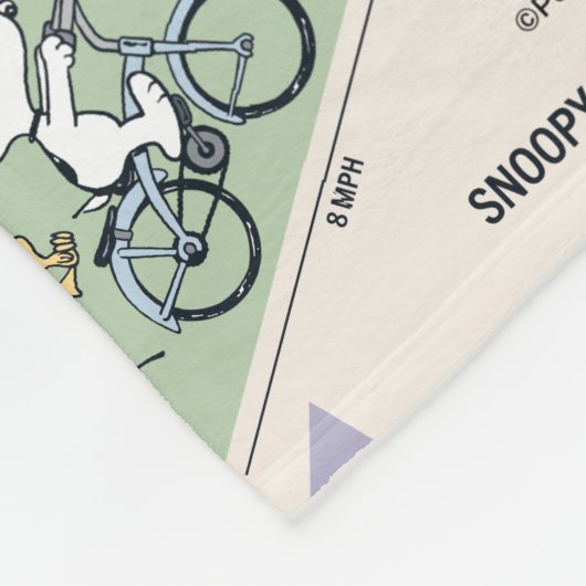 pinda's | Snoopy Bike Ride Stats Fleece Deken (Hoek)