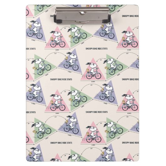 pinda's | Snoopy Bike Ride Stats Klembord (Voorkant)
