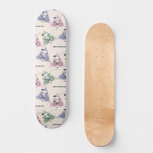 pinda's | Snoopy Bike Ride Stats Persoonlijk Skateboard (Voorkant)