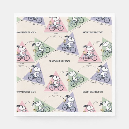 pinda's | Snoopy Bike Ride Stats Servet (Voorkant)