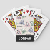 pinda's | Snoopy Bike Ride Stats Speelkaarten (Achterkant)