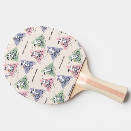 pinda's | Snoopy Bike Ride Stats Tafeltennisbatje (Zijkant)