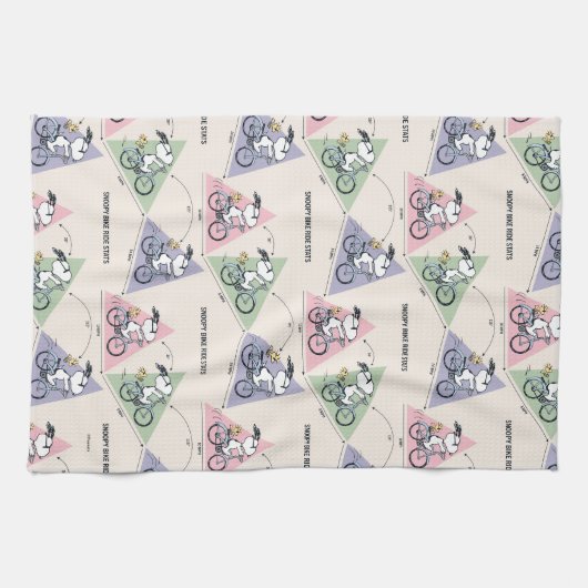pinda's | Snoopy Bike Ride Stats Theedoek (Horizontaal)