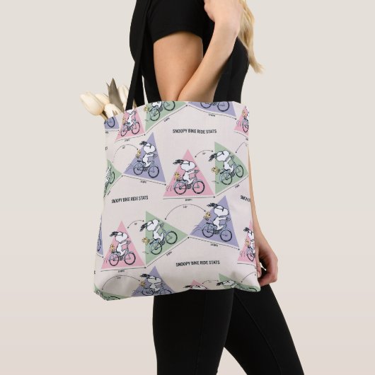 pinda's | Snoopy Bike Ride Stats Tote Bag (Dichtbij)