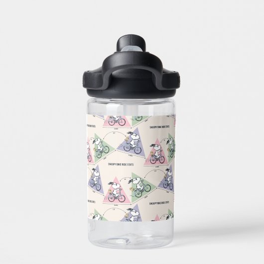 pinda's | Snoopy Bike Ride Stats Waterfles (Achterkant)