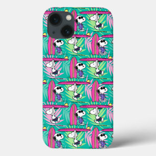 pinda's   Snoopy Blauwgroen Surf Patroon Case-Mate iPhone Case