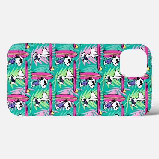 pinda's | Snoopy Blauwgroen Surf Patroon Case-Mate iPhone Case (Achterkant (horizontaal))