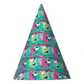 pinda's | Snoopy Blauwgroen Surf Patroon Feesthoedjes (Voorkant)