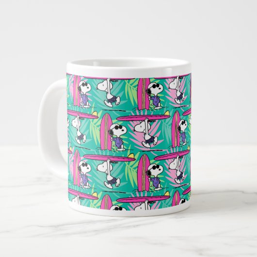 pinda's | Snoopy Blauwgroen Surf Patroon Grote Koffiekop (Links)