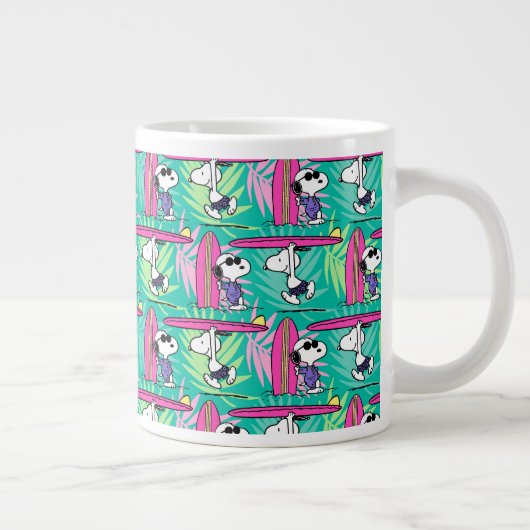 pinda's | Snoopy Blauwgroen Surf Patroon Grote Koffiekop (Rechts)