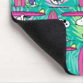 pinda's | Snoopy Blauwgroen Surf Patroon Muismat (Hoek)