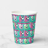 pinda's | Snoopy Blauwgroen Surf Patroon Papieren Bekers (Rechts)