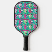pinda's | Snoopy Blauwgroen Surf Patroon Pickleball Paddle (Achterkant)