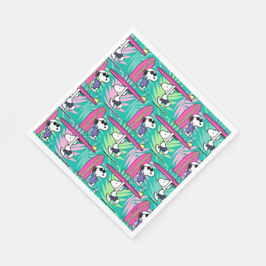 pinda's | Snoopy Blauwgroen Surf Patroon Servet (Hoek)