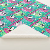 pinda's | Snoopy Blauwgroen Surf Patroon Sherpa Deken (3/4)