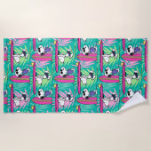 pinda's | Snoopy Blauwgroen Surf Patroon Strandlaken (Voorkant)