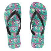 pinda's | Snoopy Blauwgroen Surf Patroon Teenslippers (Voetbed)