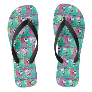 pinda's   Snoopy Blauwgroen Surf Patroon Teenslippers