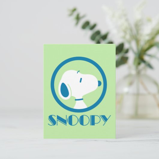 pinda's | Snoopy Blue Deco Dreams Briefkaart (Staand voorkant)