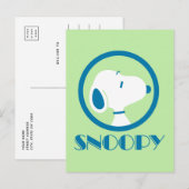 pinda's | Snoopy Blue Deco Dreams Briefkaart (Voorkant / Achterkant)