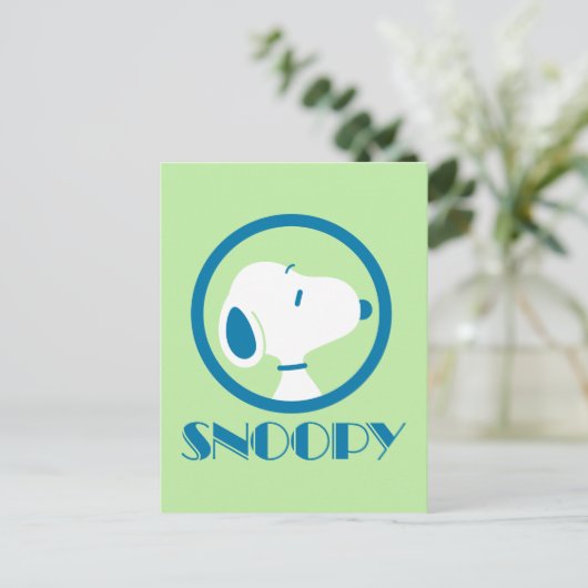 pinda's | Snoopy Blue Deco Dreams Briefkaart (Staand voorkant)