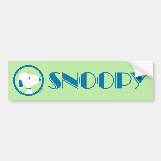 pinda's | Snoopy Blue Deco Dreams Bumpersticker (Voorkant)