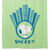 pinda's | Snoopy Blue Deco Dreams Douchegordijn (Voorkant)
