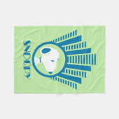 pinda's | Snoopy Blue Deco Dreams Fleece Deken (Voorkant (Horizontaal))