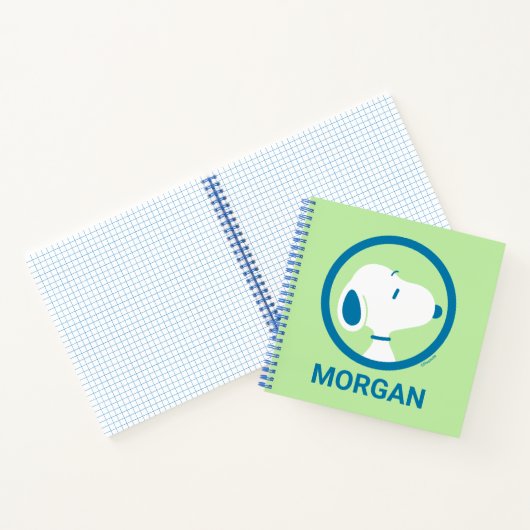 pinda's | Snoopy Blue Deco Dreams | Jouw namen toe Notitieboek (Binnen)