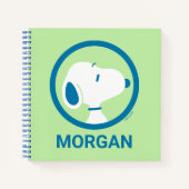 pinda's | Snoopy Blue Deco Dreams | Jouw namen toe Notitieboek (Voorkant)