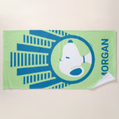pinda's | Snoopy Blue Deco Dreams | Jouw namen toe Strandlaken (Voorkant)