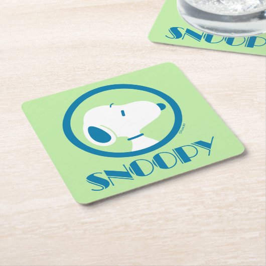 pinda's | Snoopy Blue Deco Dreams Kartonnen Onderzetters (Schuin)