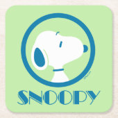 pinda's | Snoopy Blue Deco Dreams Kartonnen Onderzetters (Voorkant)