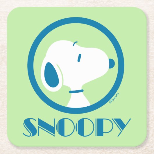 pinda's | Snoopy Blue Deco Dreams Kartonnen Onderzetters (Voorkant)