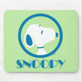 pinda's | Snoopy Blue Deco Dreams Muismat (Voorkant)
